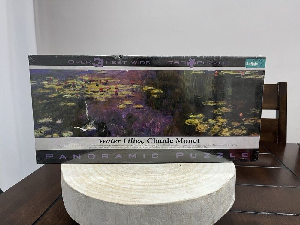 Buffalo Games Claude Monet Water Lilies 750 Piece Panoramic Jigsaw Puzzle NEW